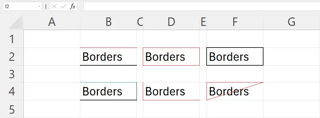 Borders in Excel