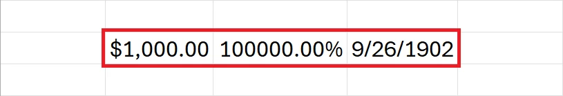 Number Formatting in Excel