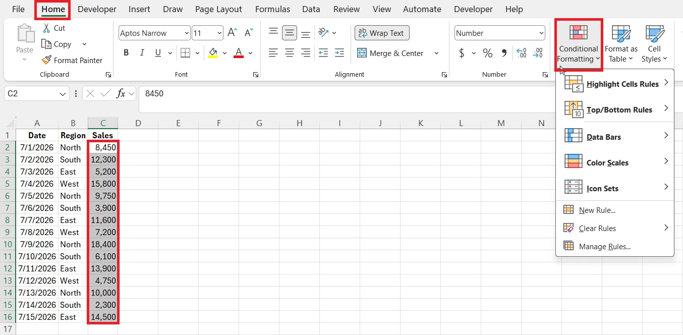Conditional Formatting