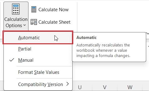 Excel Cells Not Updating
